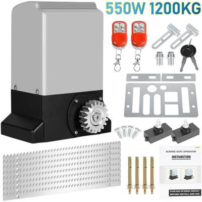 Schiebetorantrieb Set - 550W, bis 1200kg, Elektrisch Torantrieb Schiebetor, mit 2 Schlüssel und