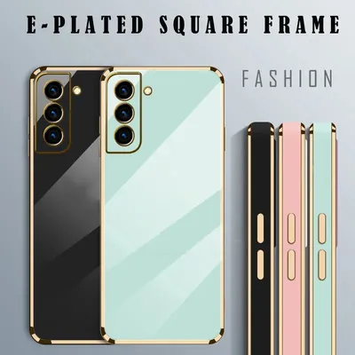 Luxuriöse, glänzend plattierte Vollabdeckungs-Handyhülle für Samsung Galaxy S24 S23 S22 S21 S20 FE Plus Note 20 Ultra Soft Back Cases