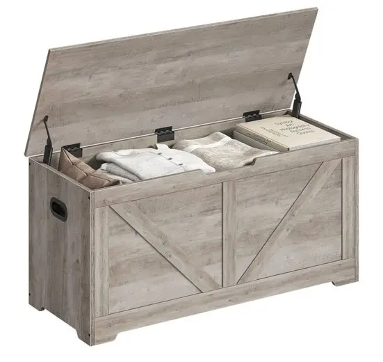 VASAGLE Sitzbank, Spielzeugtruhe, Sitztruhe, 80 / 100 (Länge) x 40 x 46 cm Image