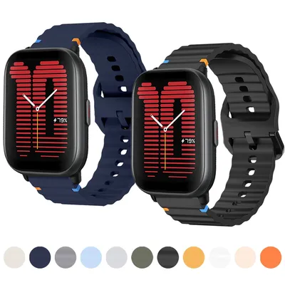 Silikonarmband für Amazfit Active GTS 4 GTS 4 Mini 20 mm, universelles klassisches Schnallenzubehör Image