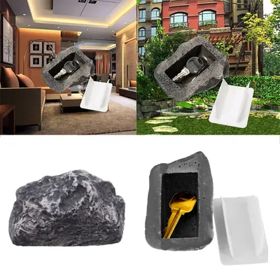 Neue Outdoor Garten Schlüssel Safe Versteckte Felsen Verstecken Schlüssel In Stein Sicherheit Lagerung Box Für Home Schlüssel Safes Kleinigkeiten Lagerung Boxen