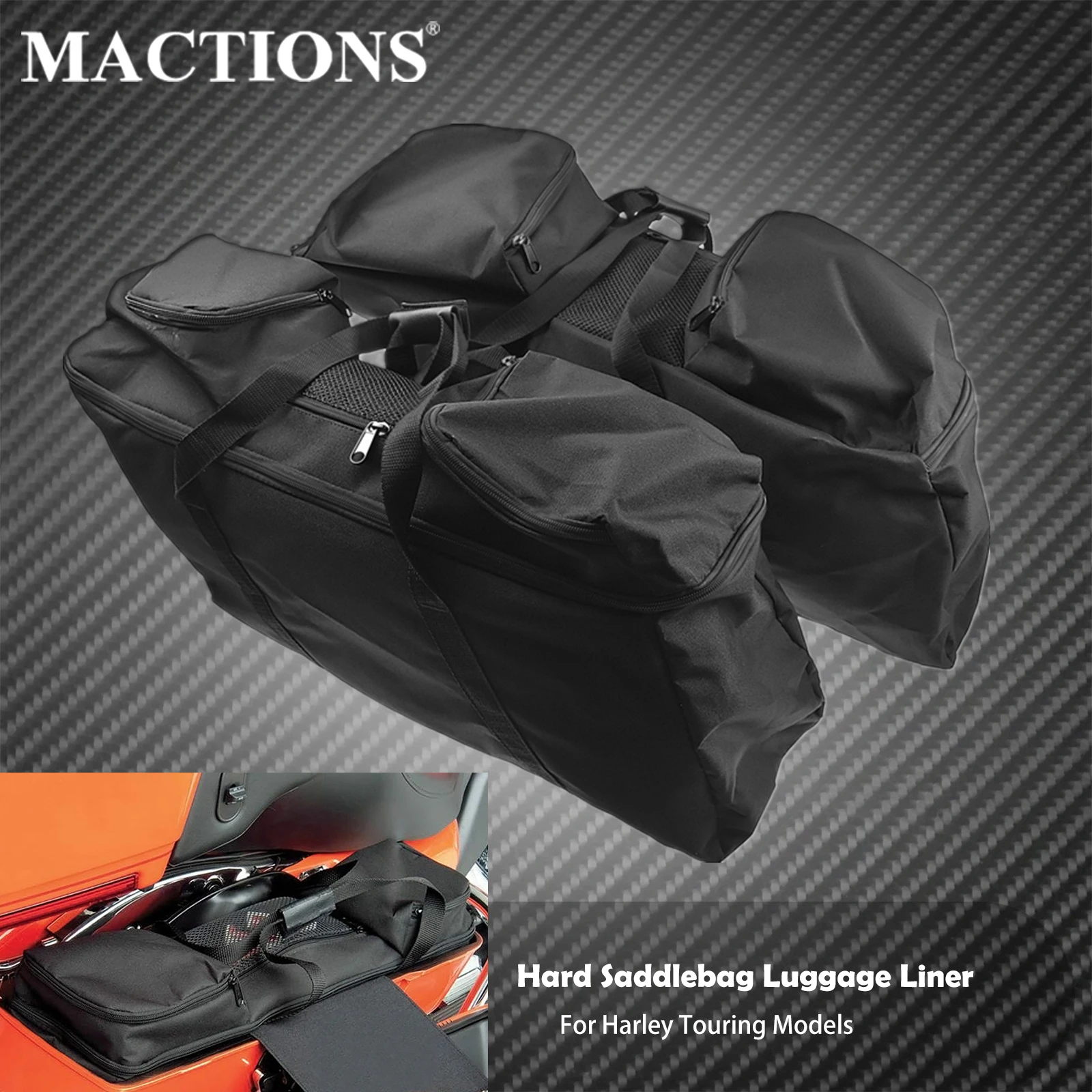 Motorrad Harte Satteltasche Gepäck Innere Liner Tour Pack Liner Taschen Für Harley Touring Road King Electra Street Glide 1993-2023 Image