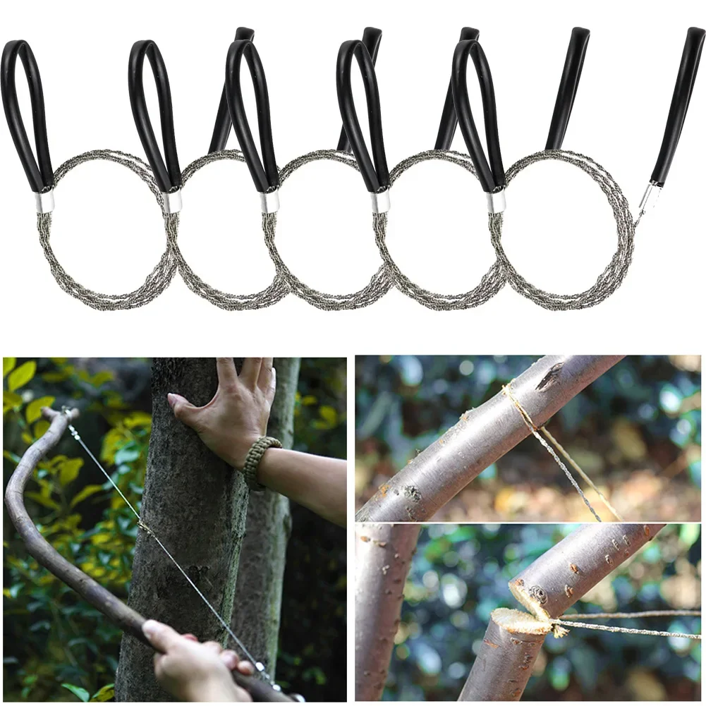 5-1 Stück Outdoor-Taschen säge profession elle Reise wilde Notfall-Überlebens werkzeug Edelstahl drahts äge zum Schneiden von Überlebens ausrüstung