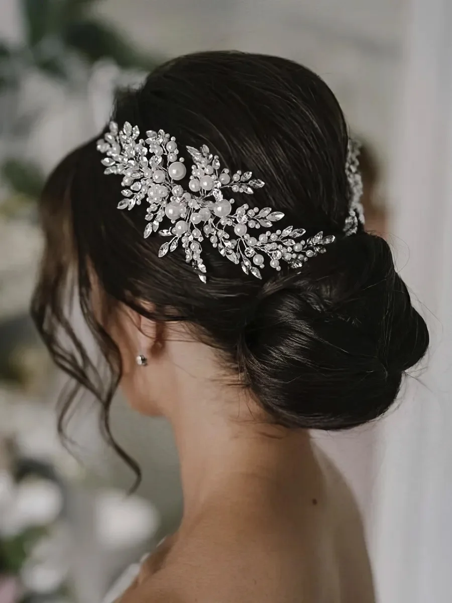 Hochzeit Legierung Perle Haar Kamm Schmuck Mädchen Handgemachte Haarnadel Haar Kamm Braut Tiaras Hochzeit Haar Zubehör Schmuck Geschenk Image