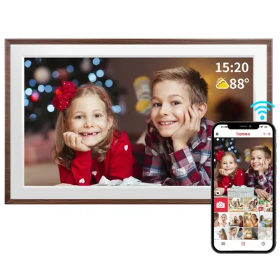 FRAMEO Digital Picture Frame- 15.6inch Digital Photo Frame with 1920 * 1080 IPS Touch Screen HD