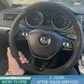 Coprivolante per auto personalizzato cucito a mano in pelle scamosciata vera pelle per Volkswagen VW Golf 7 Mk7 New Polo Jetta Passat B8