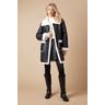 Oasis Womens Pu Bonded Shearling Coat - Black - Size 10 UK | Oasis Sale | Discount Designer Brands