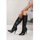 Where's That From Wheres Womens 'isabel' High Heel Calf Boot - Black - Size UK 6 | Where's That From Sale | Discount Designer Brands