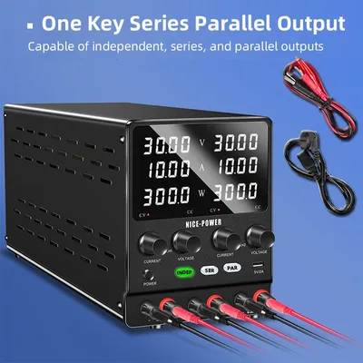 30V10A DC Dual-Channel Power Supply Adjustable Variable Lab Multiple Output Regulated Series