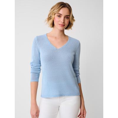 J.McLaughlin Women's Ludlow Sweater Light Blue, Size Large | Cotton