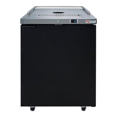 Micro Matic MDD23-E-LT Pro-Line Mini 25" Black Kegerator Kombucha Dispenser - (1) 1/2 Keg Capacity