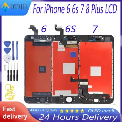 Grade AAA +++ Screen For iPhone 6 6S 7 8 Plus LCD With Perfect 3D Touch Screen Digitizer Assembly For iPhone 5 5S Display +Tools