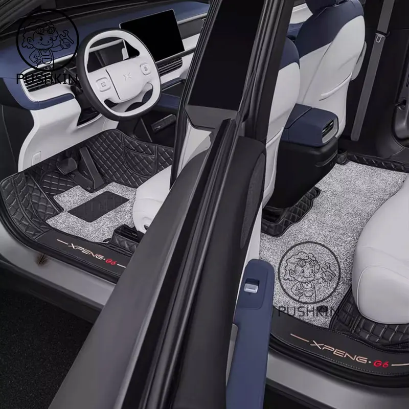 Für Xpeng G6 XiaoPeng 2023 2024 2025 PU Stamm Matten Auto Wasserdichte Fußmatten Auto Zubehör Vollständig Umgeben Image