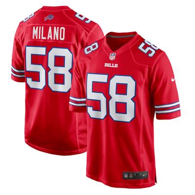 Buffalo Bills Nike Game Sekundär Ausweichtrikot - Rot - Matt Milano - Herren Image