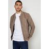 Threadbare Mens Taupe 'Result' Faux Suede Bomber Jacket - Size 2XL | Threadbare Sale | Discount Designer Brands