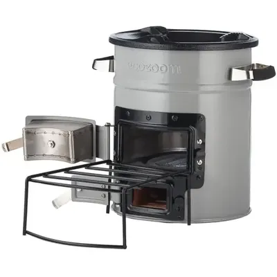 Rocket Stove Heavy Duty Portable Camp Stove for Outdoor Cooking, Versa Dual-Fuel (Wood & Charcoal)