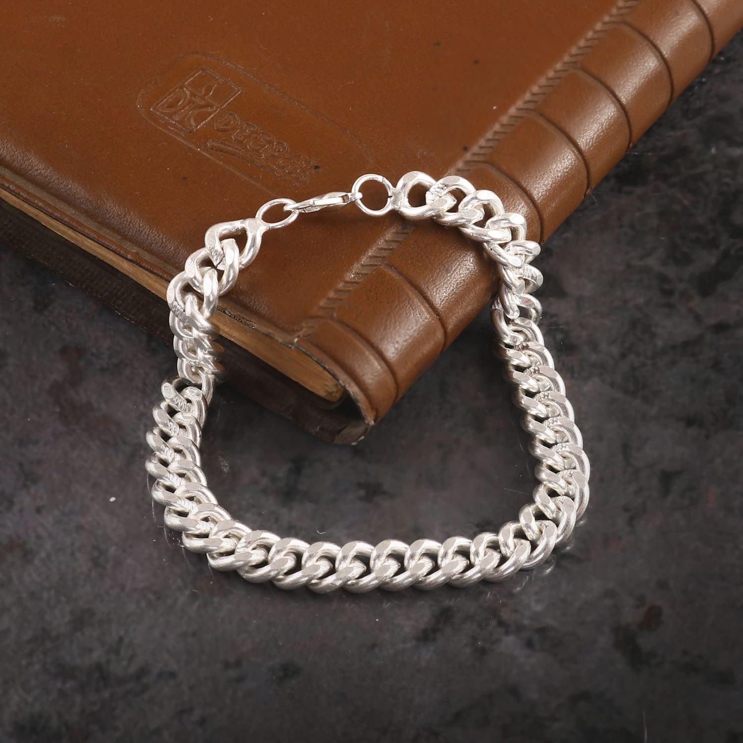 Bracciale in argento, argento sterling, bracciali a maglie in argento da donna, bracciali a catena in argento 925, bracciali a catena da donna in arge