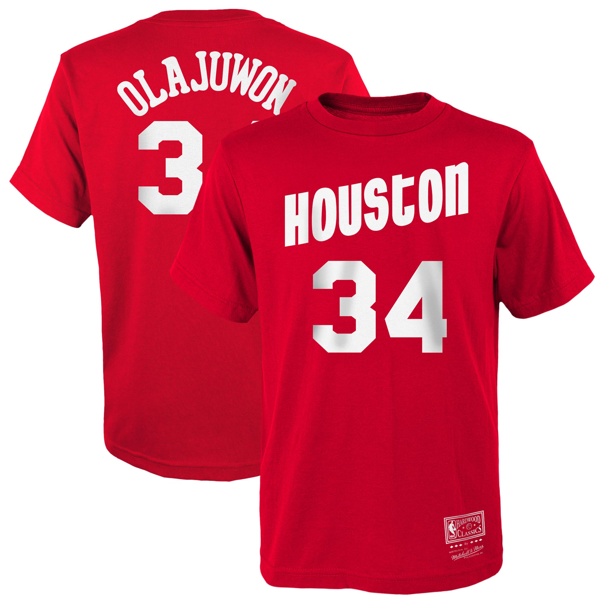 Tee-shirt numéro et nom Hardwood Classics Hakeem Olajuwon Houston Rockets - junior - unisexe Taille: XL (18/20)