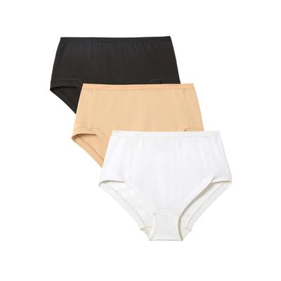 Plus Size Women's Comfort Choice® 3-Pack Comfort Leg Brief by Comfort Choice in Basic Pack (Size 14)