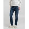 Straight-Jeans REPLAY "GROVER", Herren, Gr. 34, Länge 34, blau (tiefblau), Denim/Jeans, Obermaterial: 100% Baumwolle, casual, straight fit, Jeans, in vielen verschiedenen Waschungen, mit Stretch