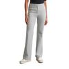 Jerseyhose MARC O'POLO "aus Scuba-Interlockjersey", Damen, Gr. S, Normalgrößen, grau (mid stone melange), Obermaterial: 75% Baumwolle, 20% Polyester, 5% Elasthan, unifarben, casual, gerade kurz, Hosen