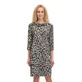 A-Linien-Kleid BETTY BARCLAY "Betty Barclay Businesskleid knielang", Damen, Gr. 48, Normalgrößen, grau (grau, schwarz), Obermaterial: 62% Polyester, 34% Viskose, 04% Elasthan. Besatz: 62% Polyester, 34% Viskose, 4% Elasthan., modisch, figurbetont...