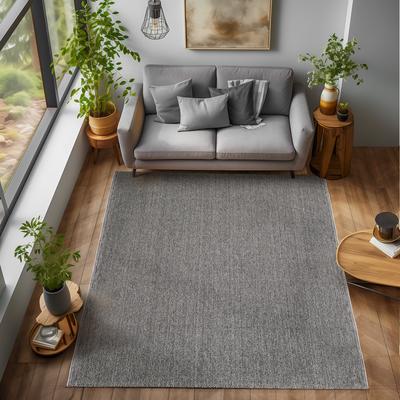 Teppich AYYILDIZ TEPPICHE "LOOM 4300", grau, B:140cm H:7mm L:200cm, Polypropylen, Teppiche, Läufer, Kurzflor, pflegeleicht, robust, strapazierfähig Image