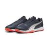 Trainingsschuh PUMA "Eliminate Turbo Handballschuhe Erwachsene", Gr. 42.5, blau (parisian night weiß glowing rot blau), Obermaterial: Synthetik, Textil; Futter: Textil; Innensohle: Textil; Laufsohle: Gummi, Synthetik, Schuhe
