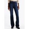 Bootcut-Jeans TOMMY HILFIGER "BOOTCUT RW PATY", Damen, Gr. 24, Länge 30, blau (nos dunkelblau), Denim/Jeans, Obermaterial: 99% Baumwolle, 1% Elasthan, unifarben, casual, bootcut fit lang, Jeans, mit Tommy Hilfiger Logo-Badge
