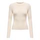 Strickpullover ONLY "ONLLOUISA L/S PULLOVER KNT NCA", Damen, Gr. M (38), beige (birch), Strick, Obermaterial: 50% Viskose, 28% Polyester, 22% Nylon, unifarben, modisch, slim fit, Langarm, Pullover