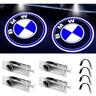 Lot de 4) Lumières de porte de voiture Logo Projecteur Welcome Lights Compatible avec bmw