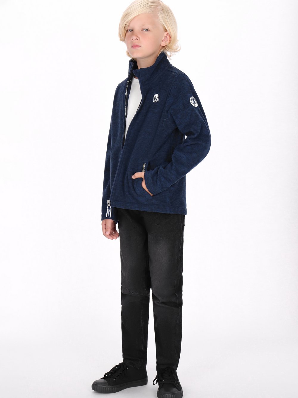 Schmuddelwedda (Kinder) Fleecejacke Jungen blau, 122 Image