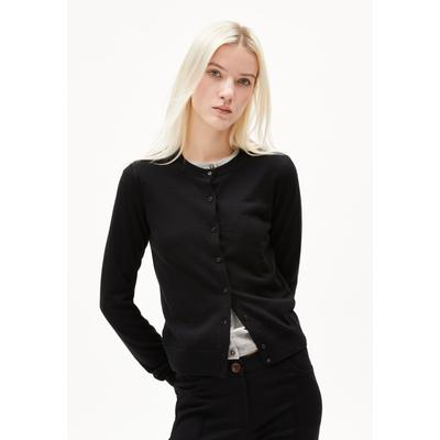 OPHALIAA MERINO - Frauen Slim Fit Strickjacke - schwarz (Größe: M) Image