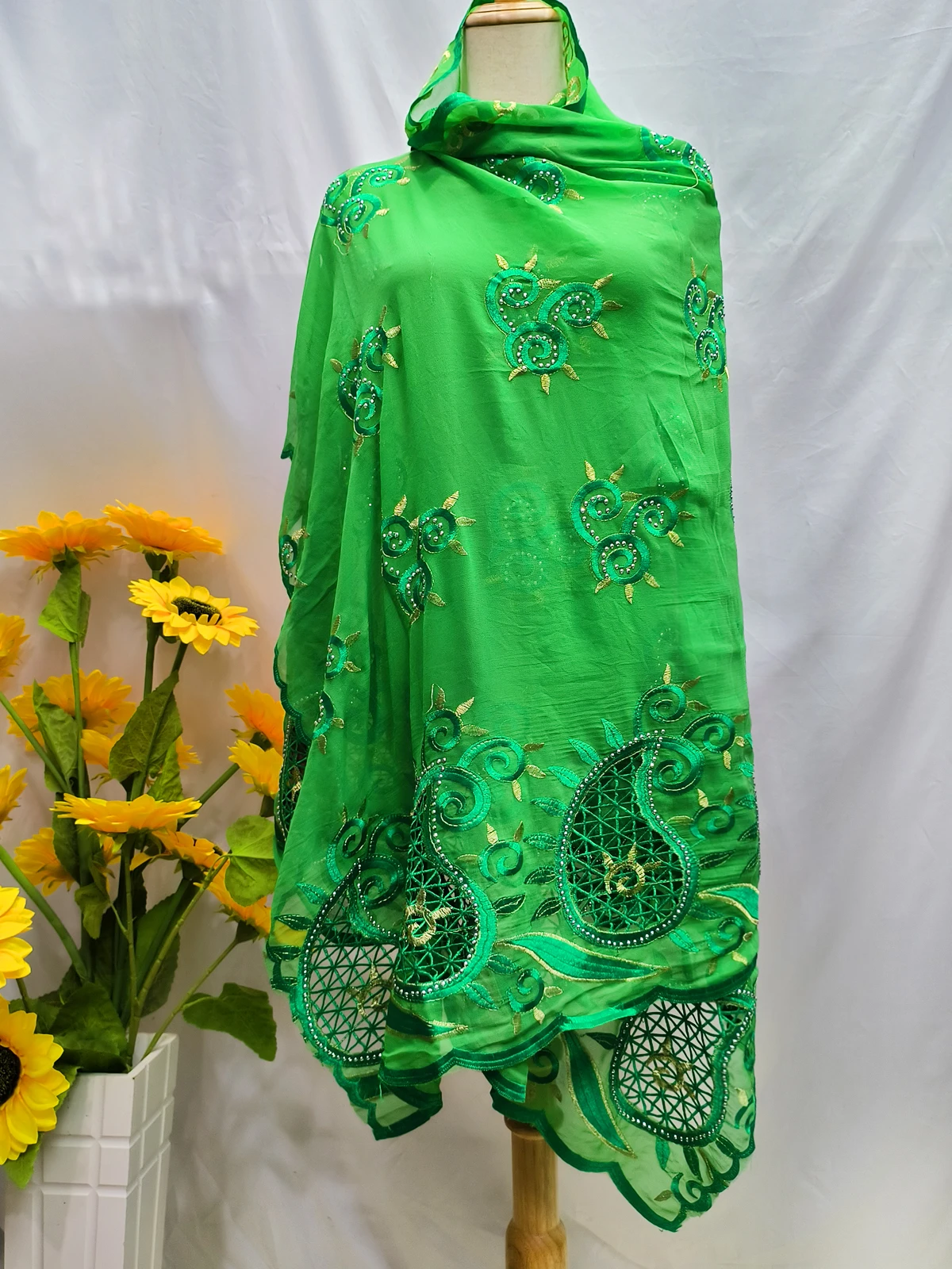 Stili di moda musulmana Hijab sciarpa turbanti per le donne sciarpa scialle Set Chiffon africano Femme testa avvolgere sciarpe 200x100cm all'ingrosso