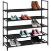 Xl Schuhregal Stecksystem, 5 Ebenen, für 20 Paar Schuhe, Stoff Schuhständer, hbt: 90,5 x 87,5 x 30