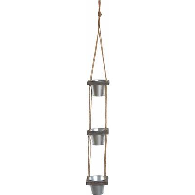 Aubry Gaspard - bertöpfe zum Aufhängen aus verzinktem Stahl 115 cm (3er-Pack) Image
