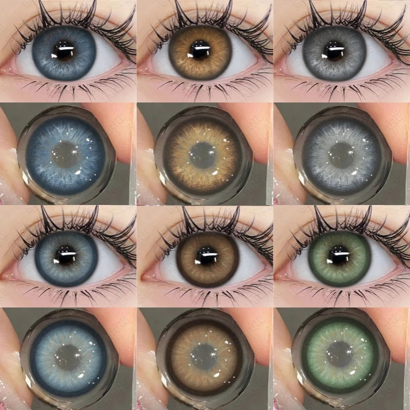 EYESHARE 1 Paar natürliche Farbkontaktlinsen im koreanischen Stil, braun, grau, blau, hochwertige Schönheit, modische Linsen Image