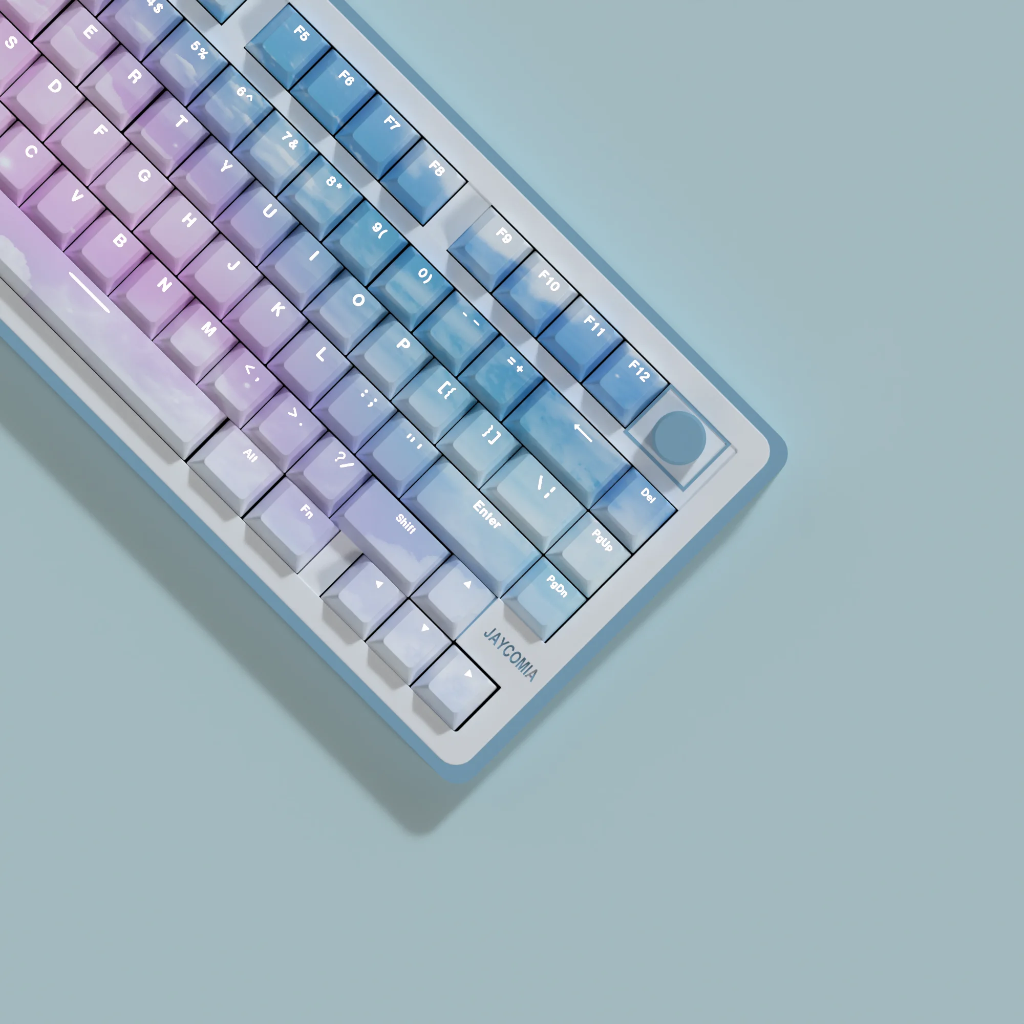 JCM Seiten-/Top-Buchstaben drucken PBT-Tastenkappe mit Kirschprofil und Hintergrundbeleuchtung durch transparente, große Tastenkappen für mechanische Tastaturen Image