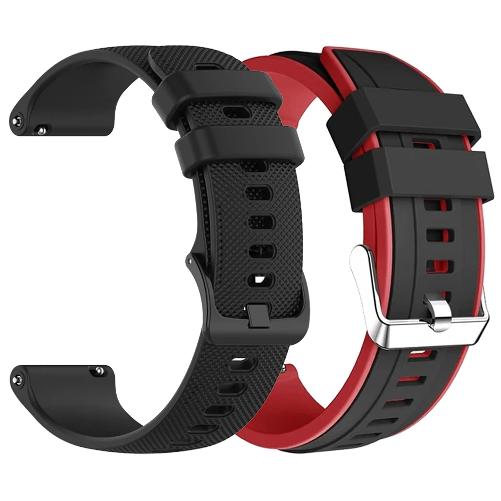 20mm 22mm Ersatzarmband für Männer und Frauen Armband Silikon Sportband Atmungsaktives Smartwatch-Zubehör Gummi-Uhrenarmbänder Image