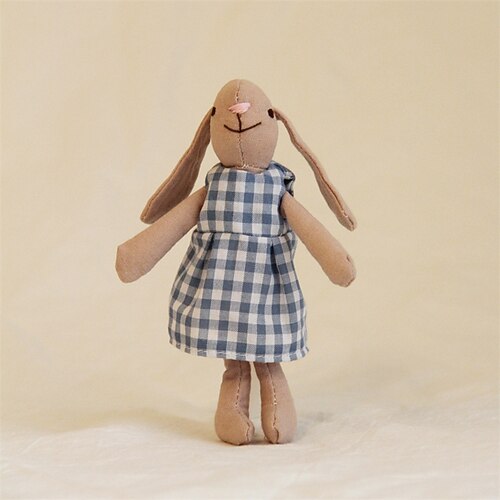 Waldorf Puppen Zubehör handgefertigte weiche Bunny Mädchen Begleit Rag Dolls Geburtstagsgeschenk gestrickte Puppe süße Mädchen Plüschpuppe Stofftier personalisiertes gewebtes Puppenkit Image