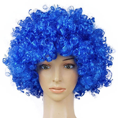 Karnevalsperücke 2026 Blond Rosa Rot Afro Kurz Synthetische Festivalperücke Karneval Parade Cosplay-Kostümfrisur für Damen Herren Image