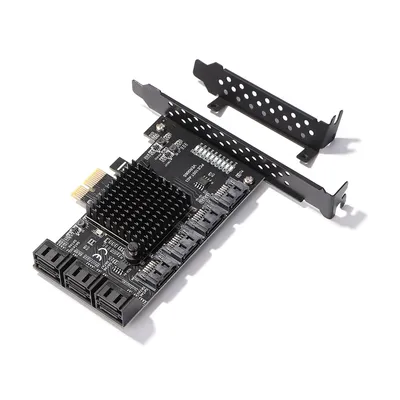 PCI-E to 10 Ports SATA3.0 PCI-E 1X Expansion Card PCI Express 3.0 GEN3 6Gbps Converter Adapter for