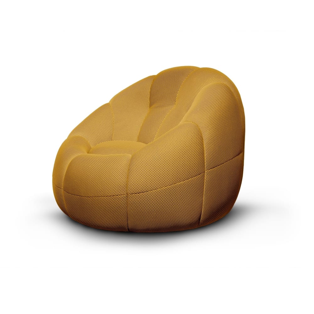 Fauteuil tissu jaune