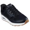 Slip-On Sneaker SKECHERS "UNO-SIMPLIFIED SLIP-IN", Herren, Gr. 45, schwarz-weiß (schwarz, weiß), Lederimitat, Textil, sportlich, Schuhe, Schnürschuh, Retro Sneaker, Freizeitschuh mit Slip-Ins Technologie