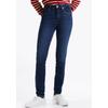 Skinny-fit-Jeans TOMMY HILFIGER "HERITAGE COMO SKINNY RW", Damen, Gr. 26, Länge 34, blau (nos dunkelblau), Denim/Jeans, Obermaterial: 95% Baumwolle, 4% Elastomultiester, 1% Elasthan, unifarben, casual, skinny fit lang, Jeans, mit Tommy Hilfiger...