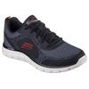 Sneaker SKECHERS "TRACK-GLENDOR", Herren, Gr. 44, schwarz (schwarz, rot), Textil, Synthetik, sportlich, Schuhe, Trainingsschuh, Schnürschuh, Freizeitschuh mit Memory Foam