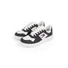 Plateausneaker TOMMY JEANS "TJW RETRO BASKET ESS", Damen, Gr. 40, schwarz-weiß (schwarz, weiß), Leder, Textil, sportlich, Schuhe, Freizeitschuh, Halbschuh, Schnürschuh mit seitlicher Logoflagge