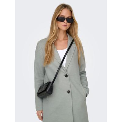 Kurzmantel ONLY "ONLSEDONA LIFE CARRIE COAT CC OTW", Damen, Gr. L (40), grün (lichen detail:melange), Web, Obermaterial: 85% Polyester, 15% Baumwolle, meliert, modisch, V-Ausschnitt, Langarm, Mäntel Image
