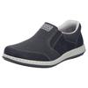 Slipper RIEKER, Herren, Gr. 45, schwarz, Nubuklederimitat, Textil, sportlich, Schuhe, Slip-on Sneaker, Schlupfschuh, Halbschuh, Freizeitschuh mit Stretch