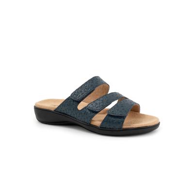 Women's Rose Tool Slip On Sandal by Trotters in Navy (Size 7 1/2 M)